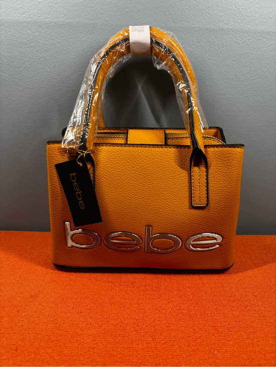 bebe Handbags - bebe Mustard Mini Tote Bag with Logo